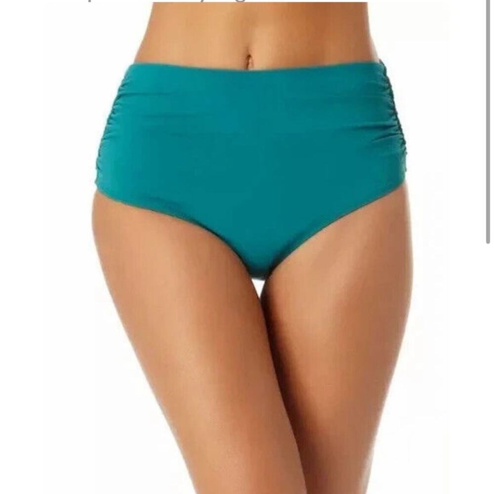 Anne Cole Women's Size 2XL High Waist Bikini Bottoms Swimsuit Green NWY